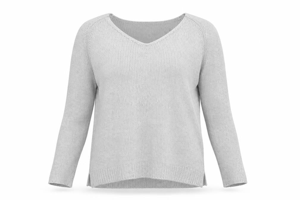 Front view of Papaya women’s grey jumper, size L