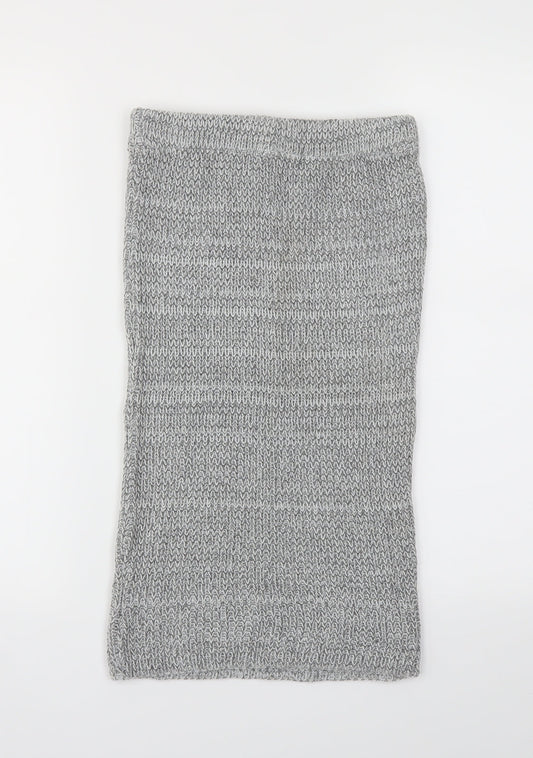Missguided Womens Grey   A-Line Skirt Size 6  - Stretch waistband