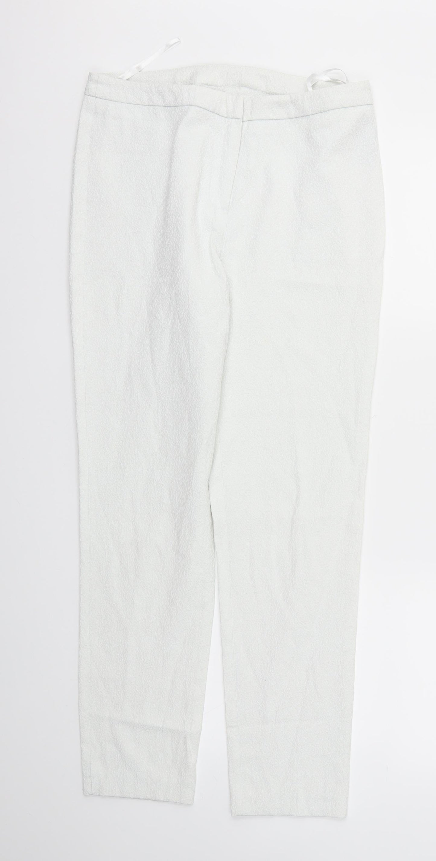 W Womens White   Trousers  Size 10 L28 in