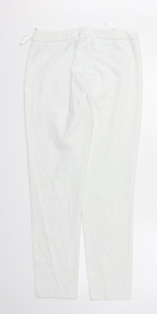 W Womens White   Trousers  Size 10 L28 in