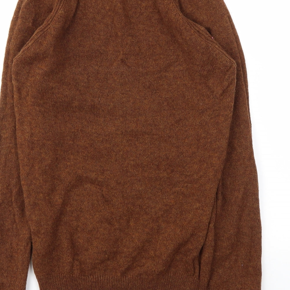 NEXT Mens Brown Houndstooth  Pullover Sweatshirt Size XS