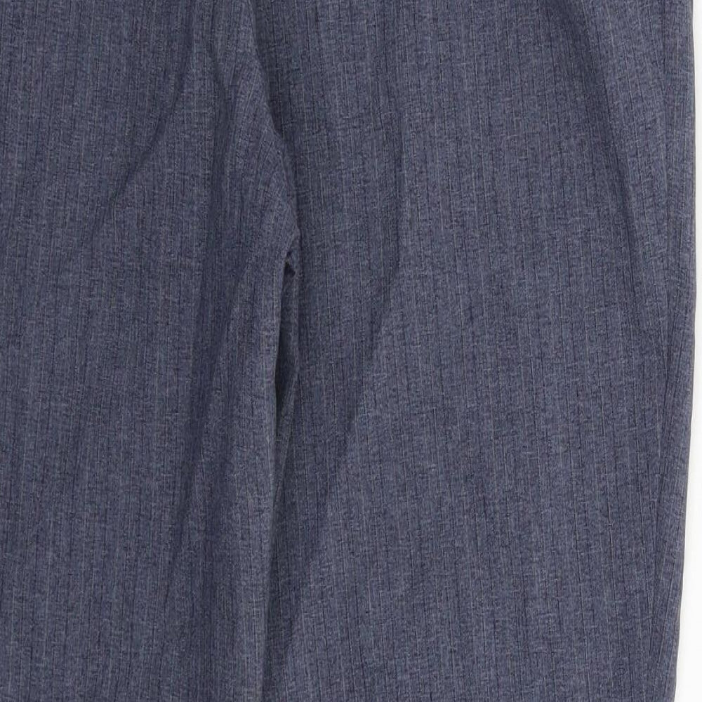 Marks and Spencer Womens Blue Striped  Dress Pants Trousers Size 12 L29 in
