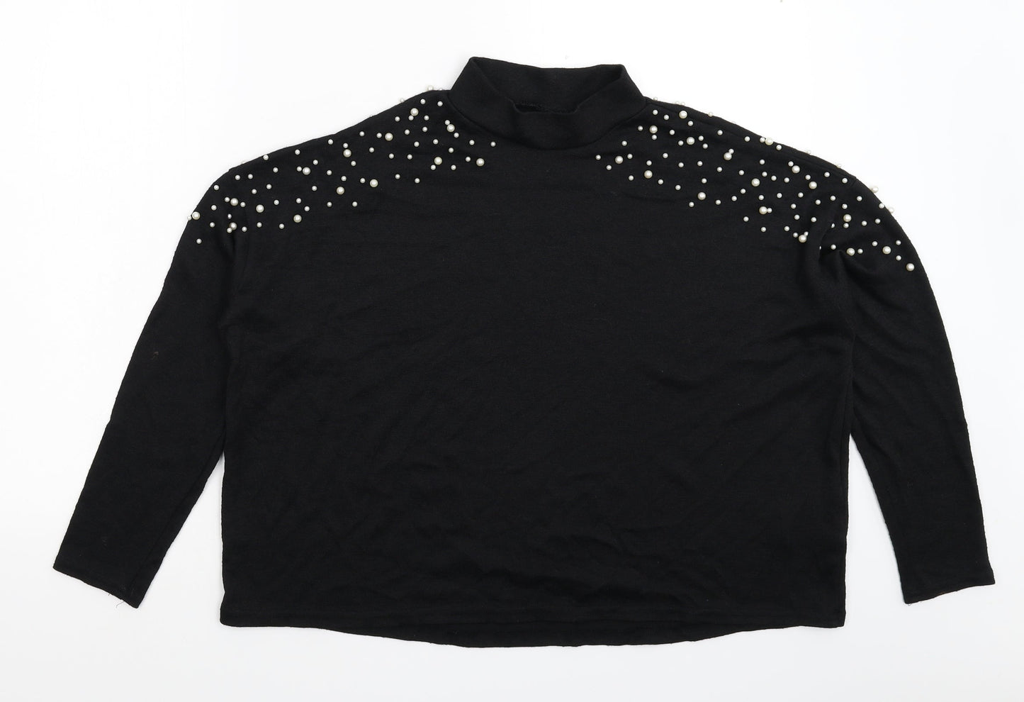 Divided Womens Black  Knit Pullover Jumper Size L  - Oversized