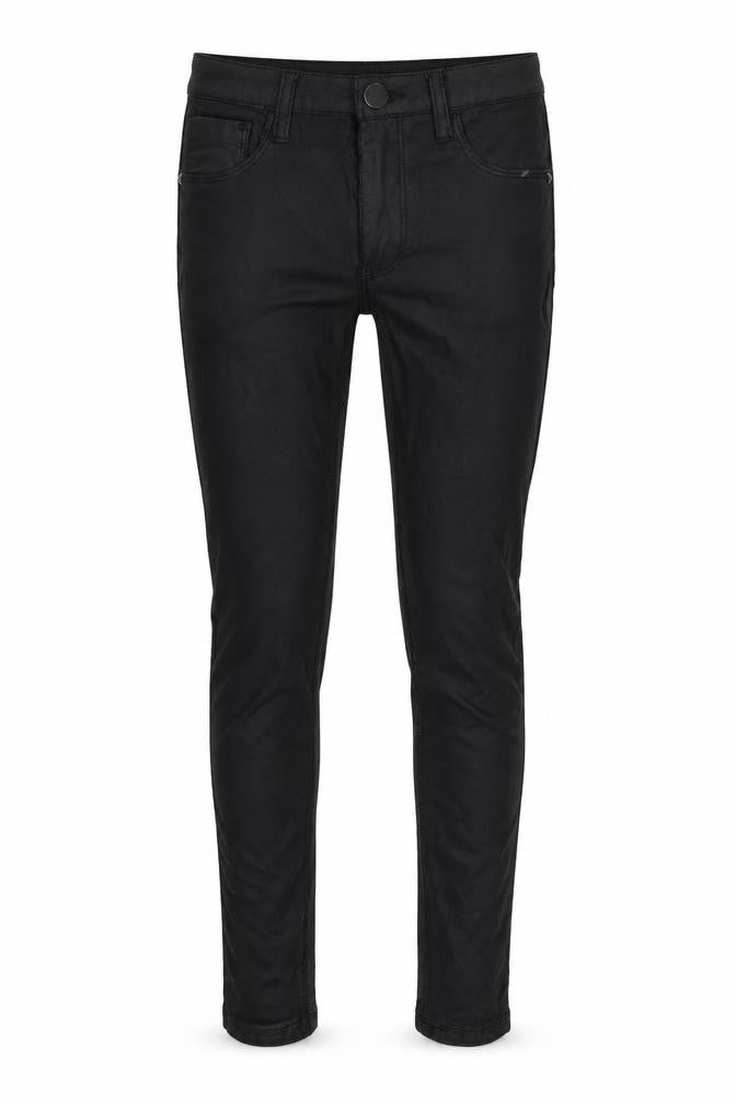 Front view of Denim & Co. women’s black jegging leggings, size UK 6, 27-inch leg
