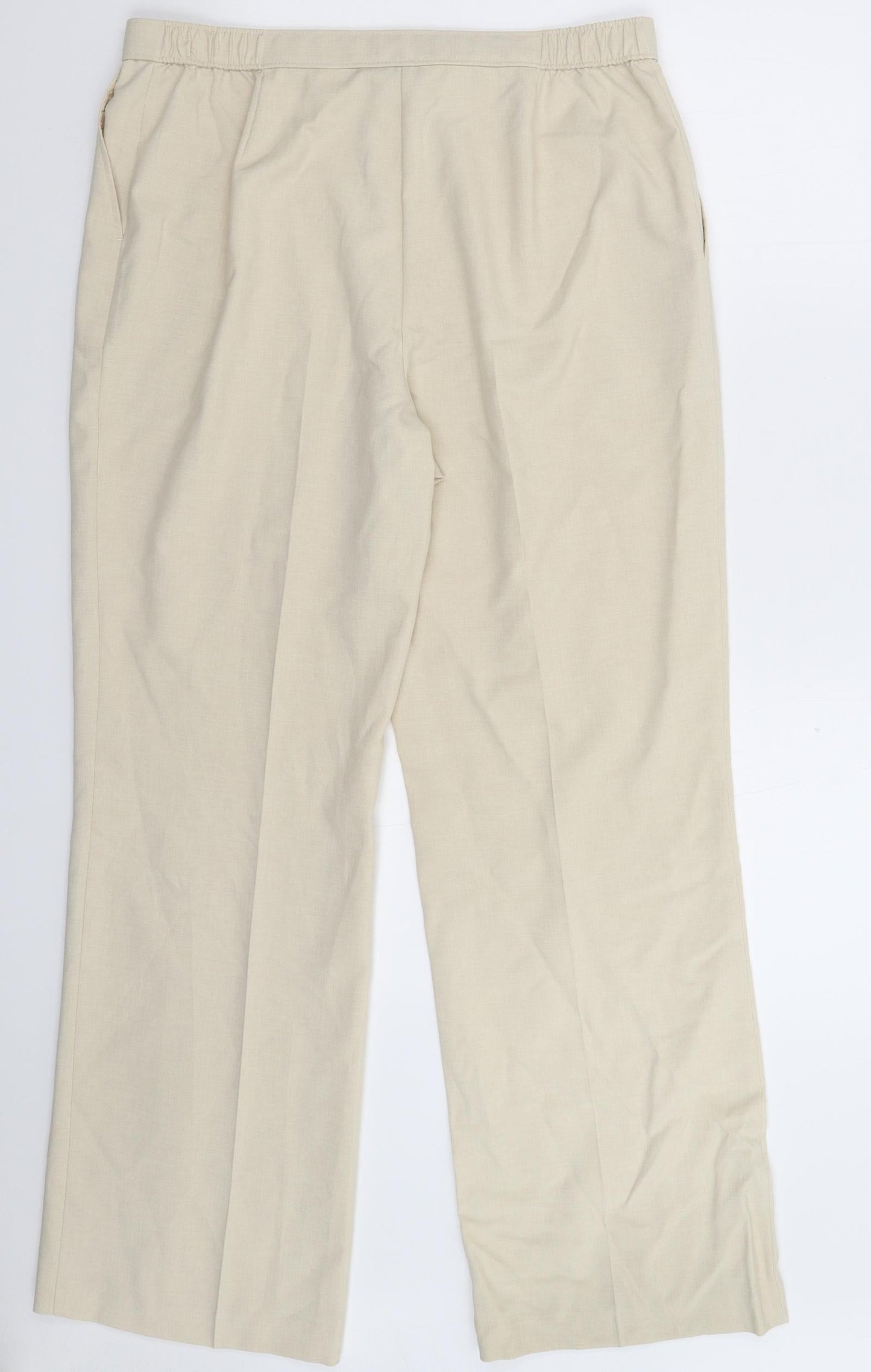 Marks and Spencer Womens Beige   Trousers  Size 16 L32 in