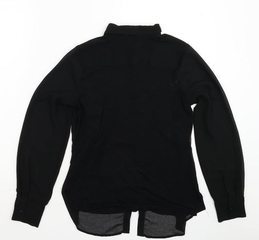 Papaya Womens Black   Basic Button-Up Size 10