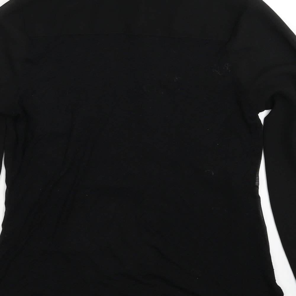 Papaya Womens Black   Basic Button-Up Size 10