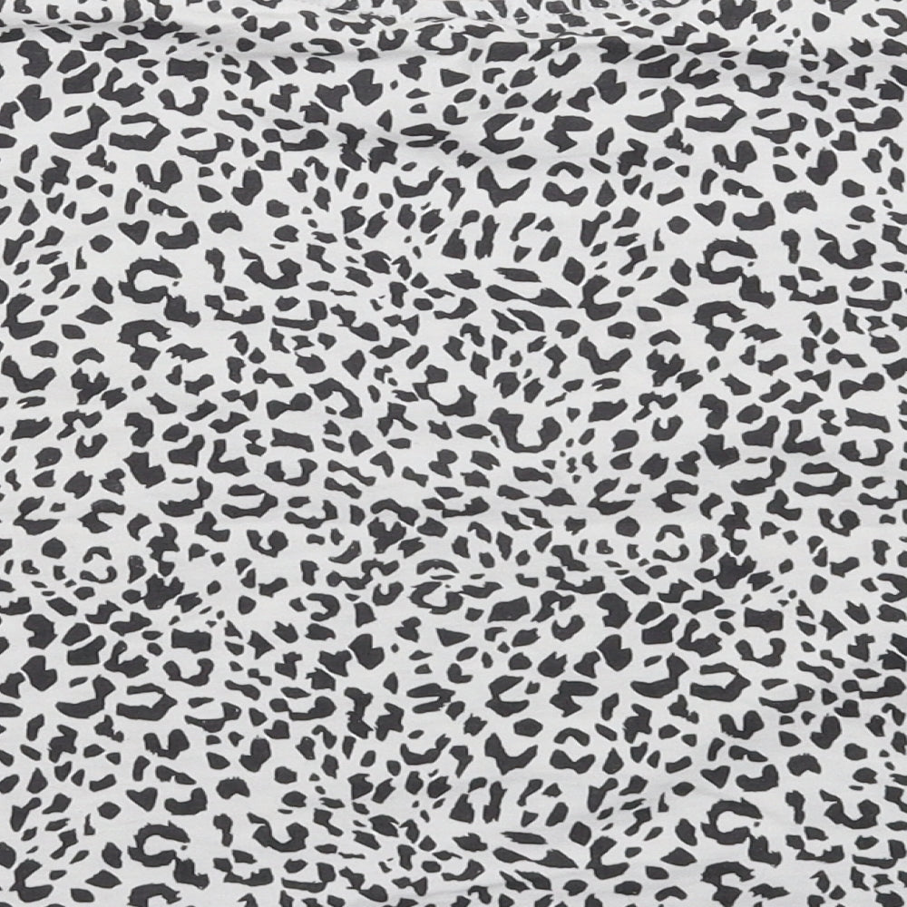 George Girls White Animal Print  Basic T-Shirt Size 11-12 Years