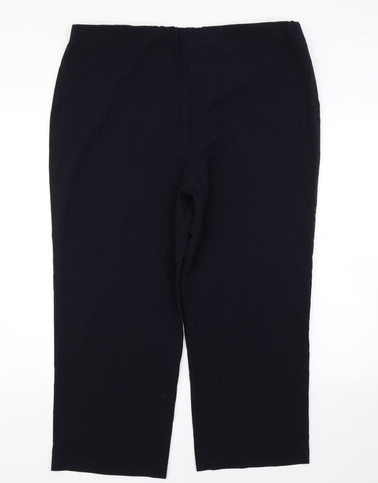 Isle Essentials Womens Blue   Carrot Trousers Size 20 L24 in