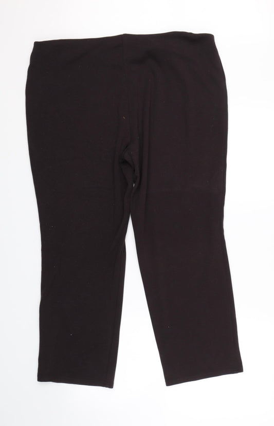 M&S Womens Brown   Carrot Trousers Size 18 L25 in