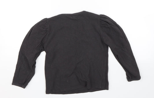 Zara Girls Black   Basic T-Shirt Size 8 Years