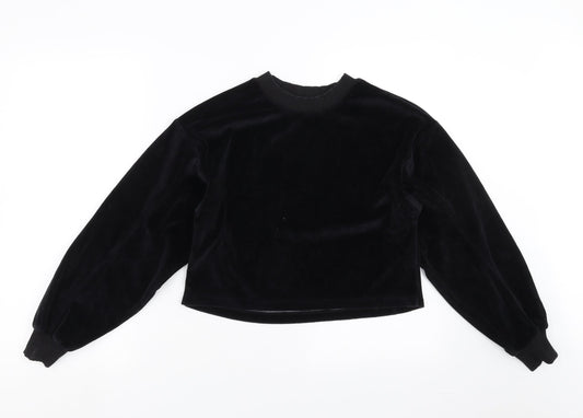 Matalan Girls Black   Pullover Sweatshirt Size 13 Years