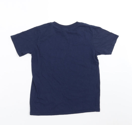 Gildan Girls Blue   Basic T-Shirt Size 7-8 Years  - though she be but little, she is fierce