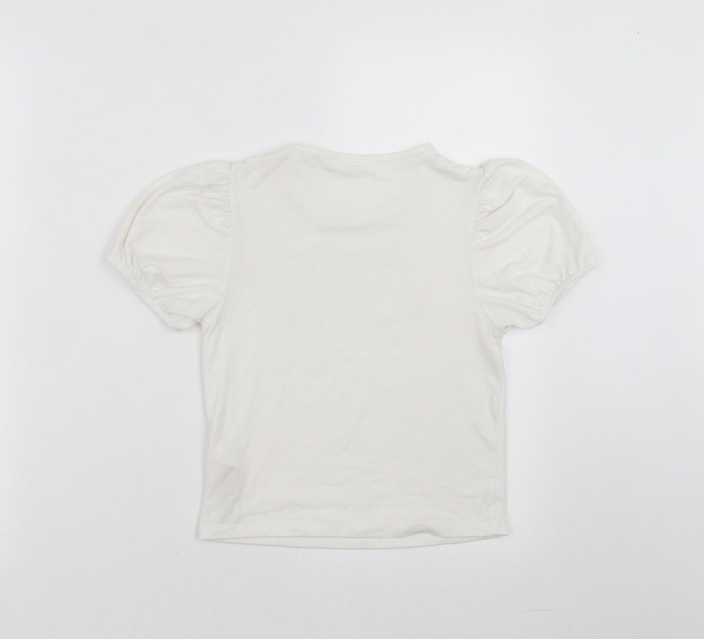 Primark Girls White   Basic T-Shirt Size 10-11 Years  - always see the bright side