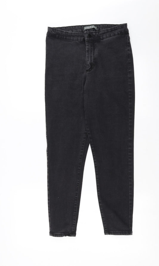 Primark Womens Grey  Denim Skinny Jeans Size 14 L24 in