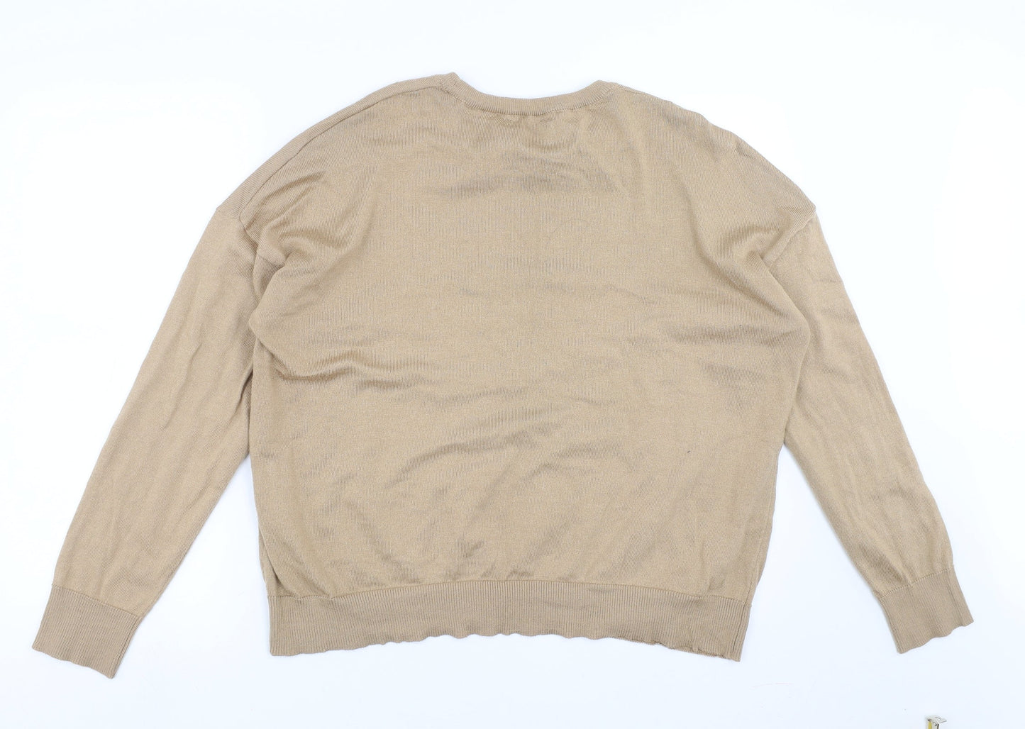 New Look Womens Beige  Knit Pullover Jumper Size L