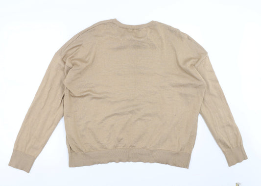 New Look Womens Beige  Knit Pullover Jumper Size L