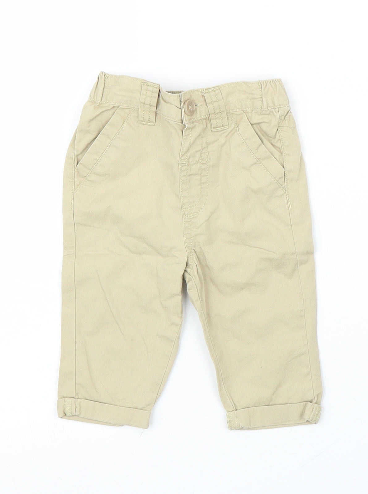 F&F Boys Beige   Capri Trousers Size 3-6 Months