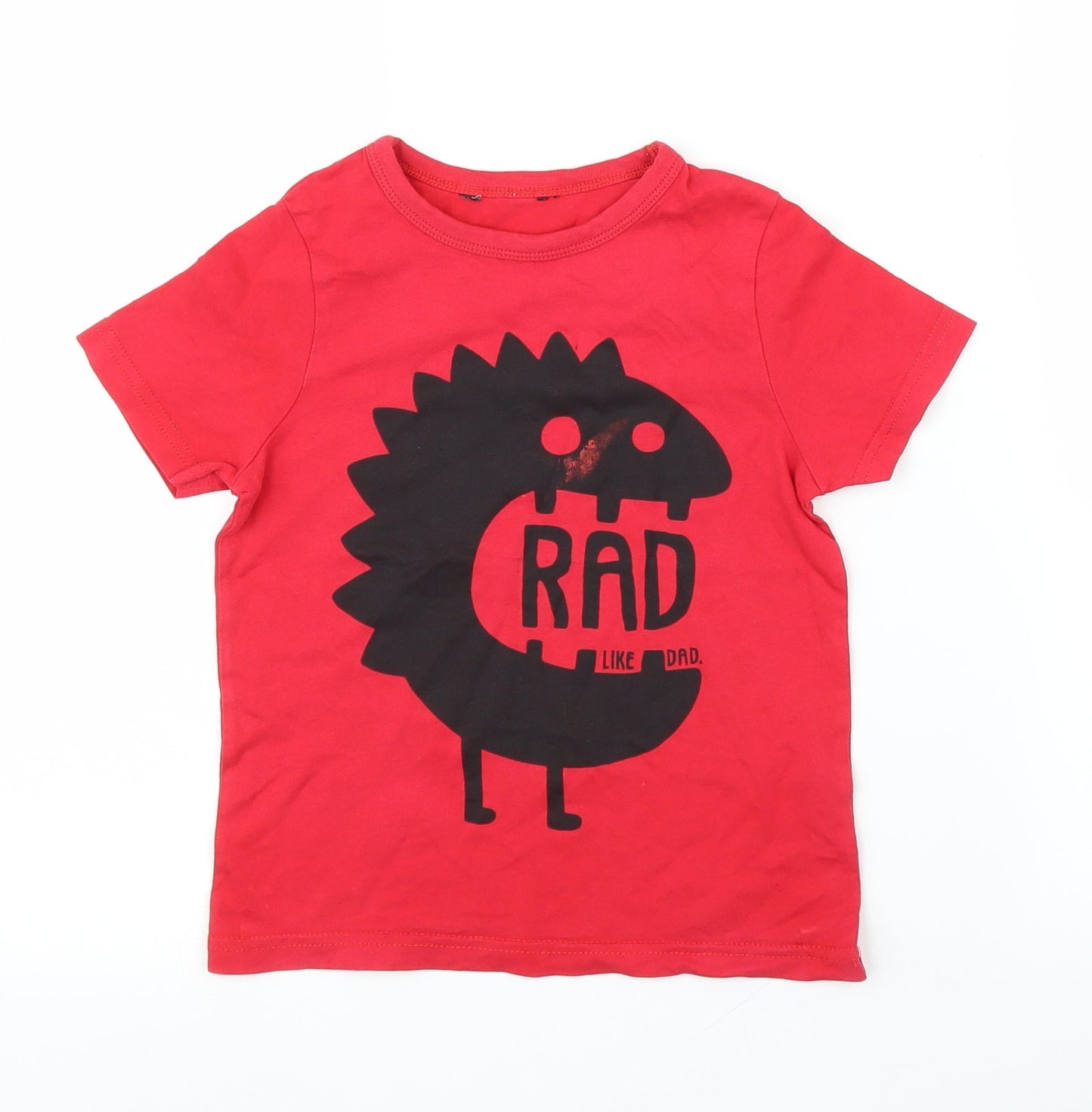 George Boys Red   Basic T-Shirt Size 3-4 Years