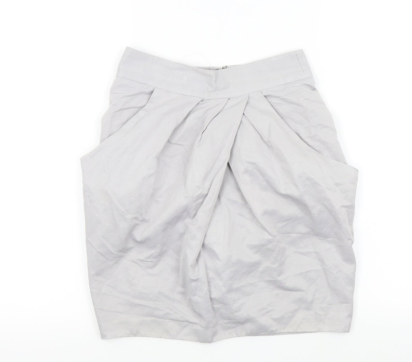 Topshop Womens Grey   A-Line Skirt Size 8