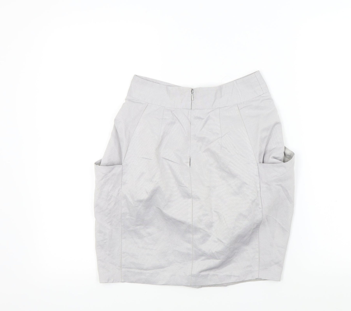 Topshop Womens Grey   A-Line Skirt Size 8