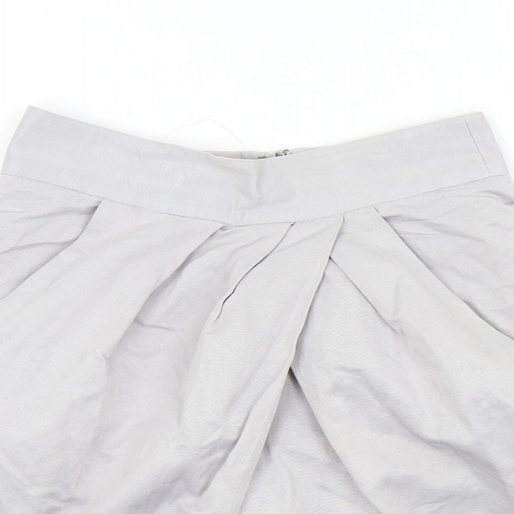 Topshop Womens Grey   A-Line Skirt Size 8