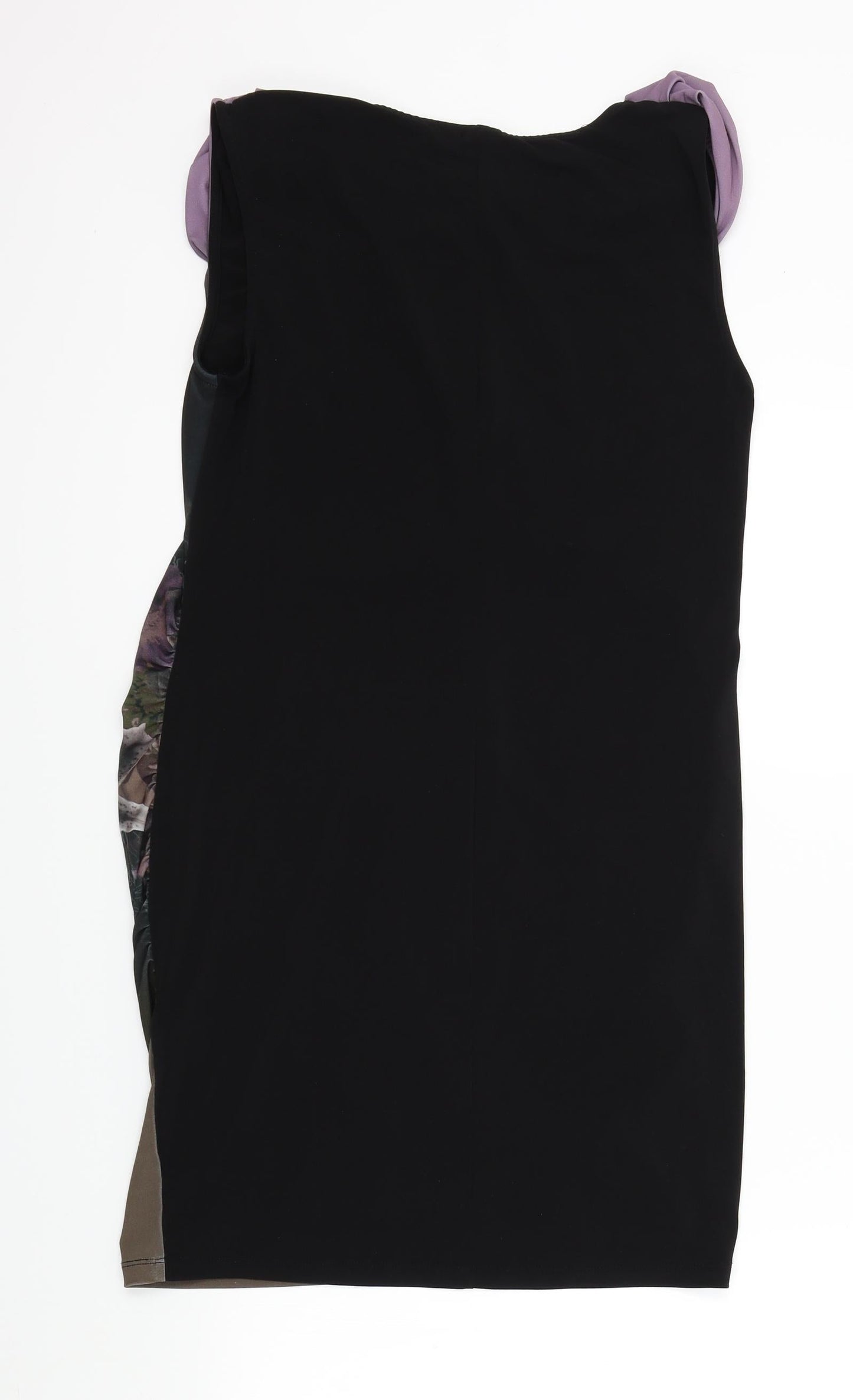 Body Flirt Womens Black Floral  A-Line  Size 40