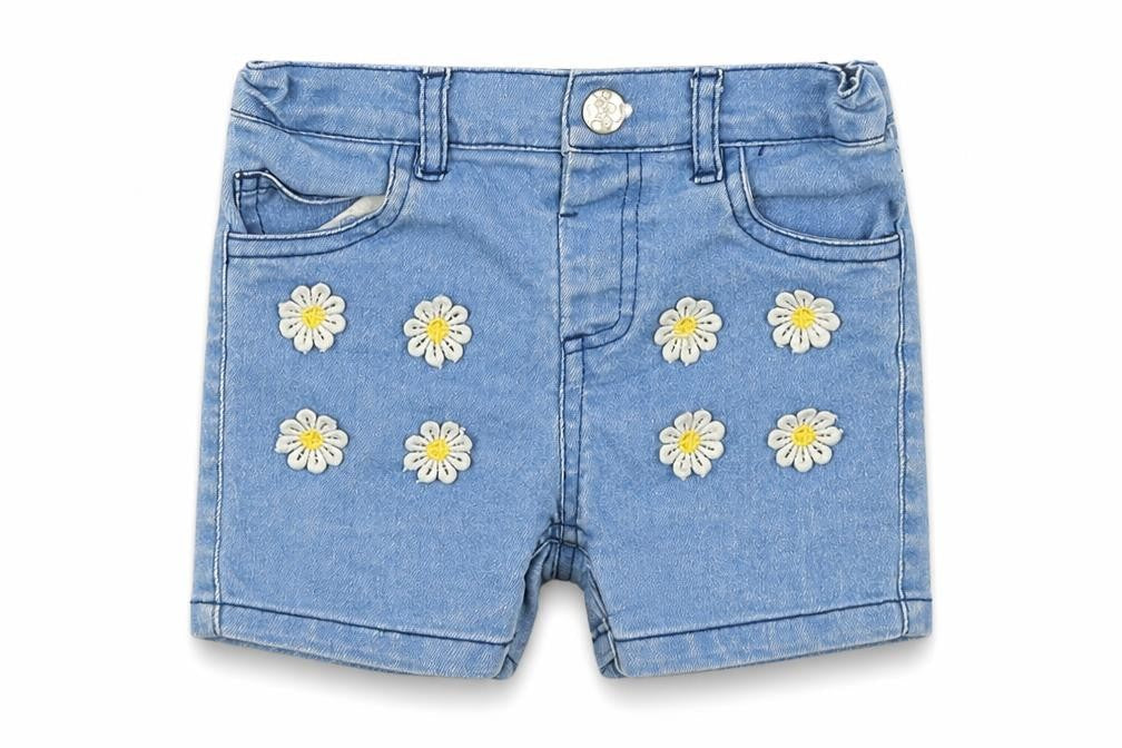 Front view of Young Dimension Baby Blue Cropped Trousers, size 18-24, Months