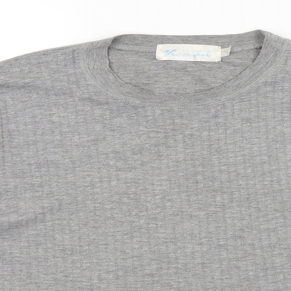 Vicman Mens Grey   Pullover Jumper Size S