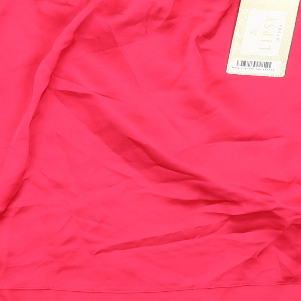 Lipsy London Womens Pink   Basic Blouse Size 18