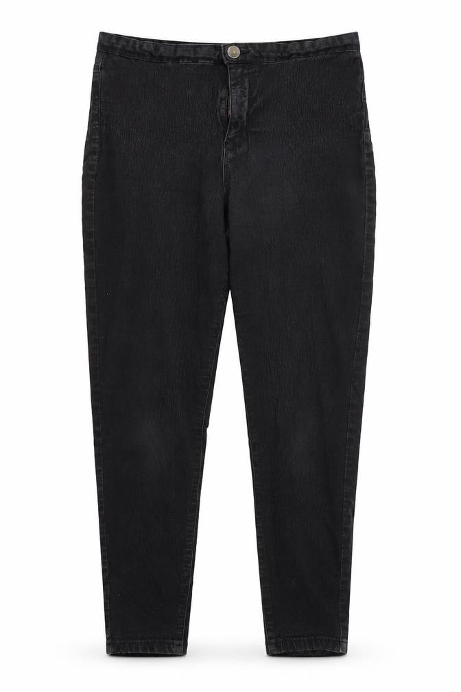 Front view of Denim Co women’s black skinny jeans, size UK 14, 25-inch leg
