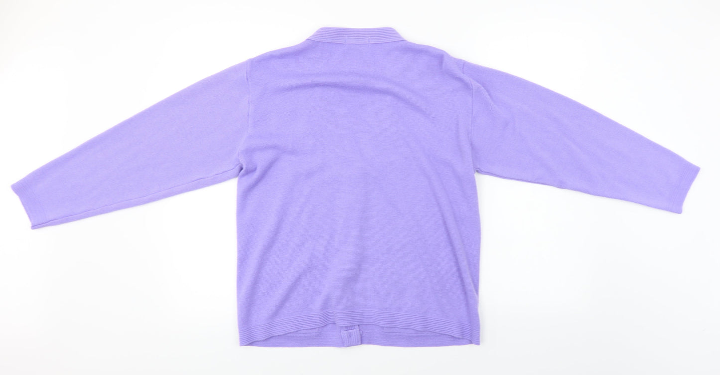 care Womens Purple   Cardigan Jumper Size M