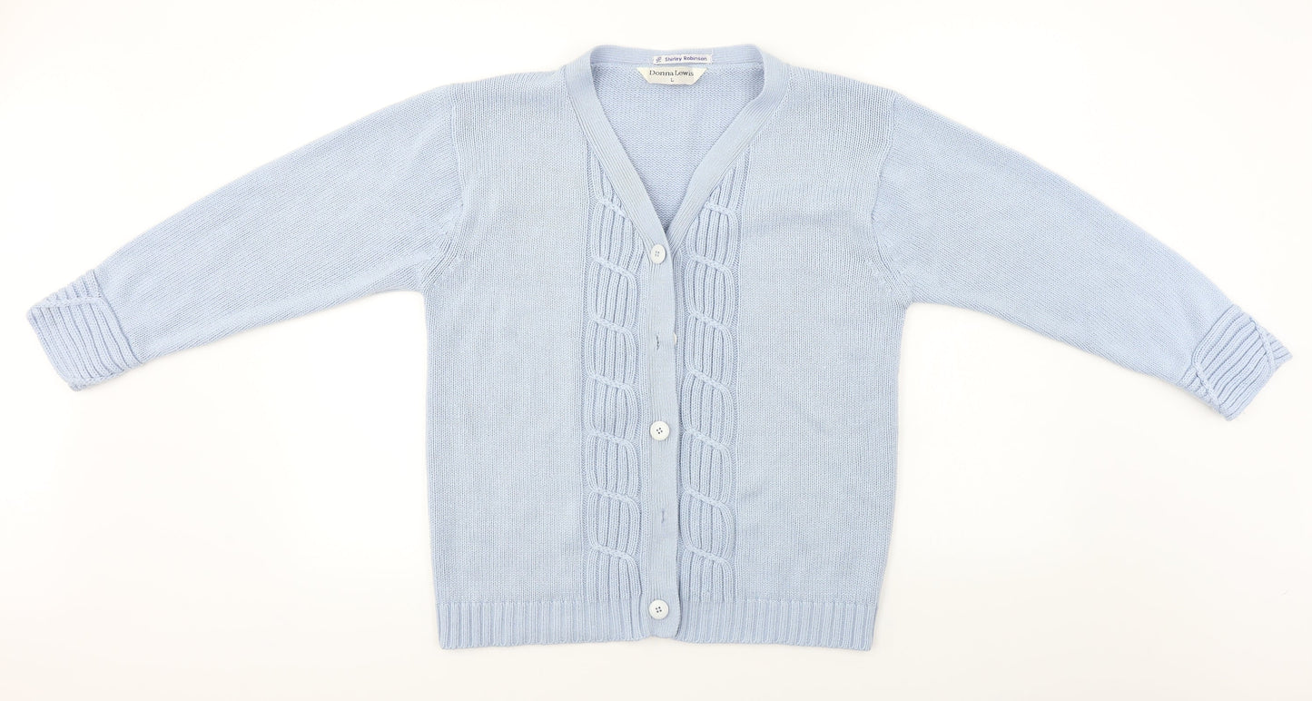 Donna Lewis  Womens Blue   Cardigan Jumper Size L
