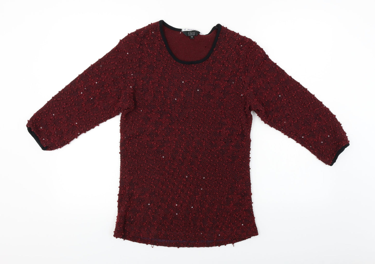 Elite  Womens Red   Pullover Jumper Size 14