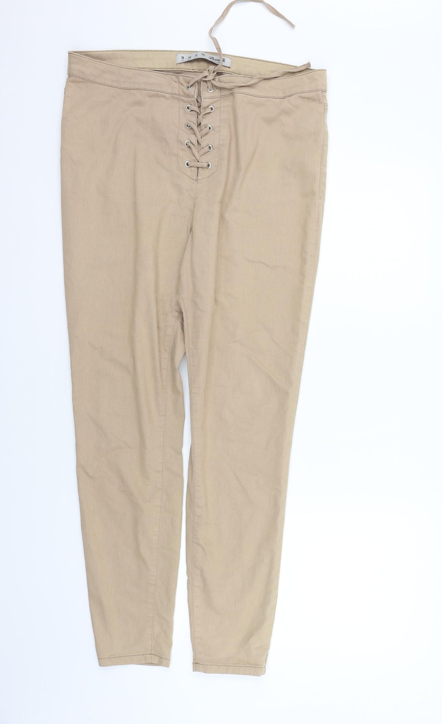 deniem & co Womens Beige   Trousers  Size 18 L29 in