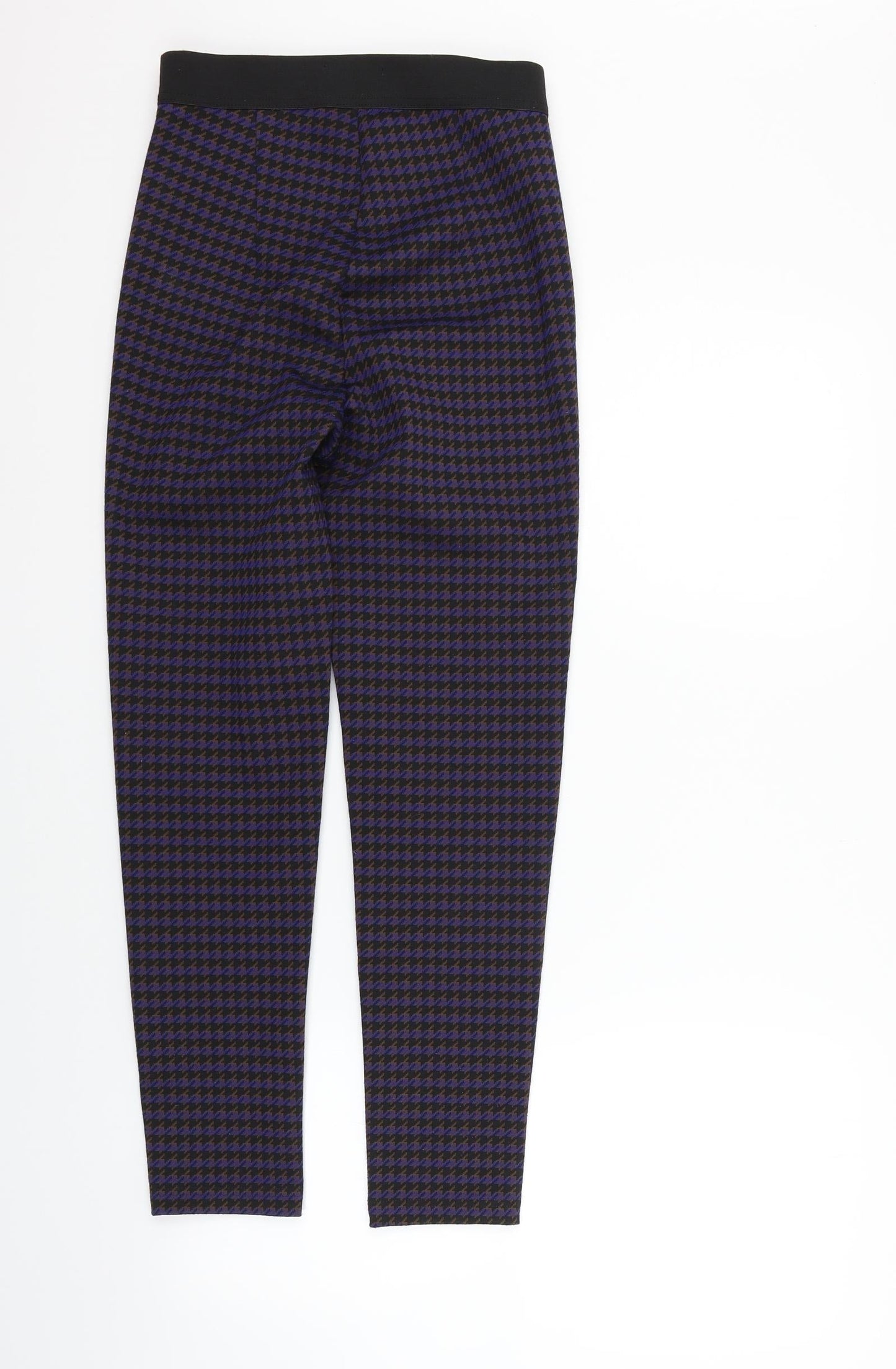 Marks and Spencer Womens Purple Check  Jegging Leggings Size 6 L26 in