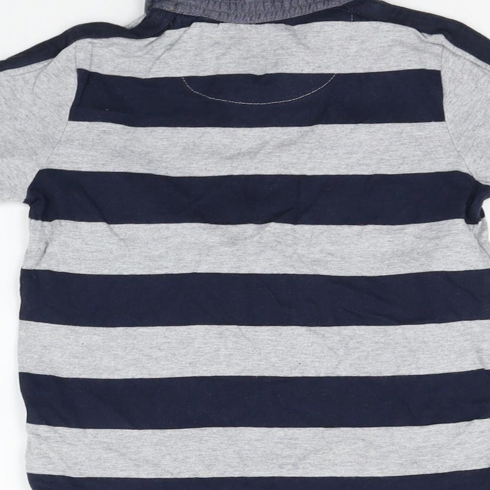 TU Girls Grey Striped  Basic Polo Size 3-4 Years