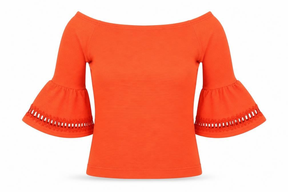 Miss Selfridge Womens Orange   Basic Blouse Size 6