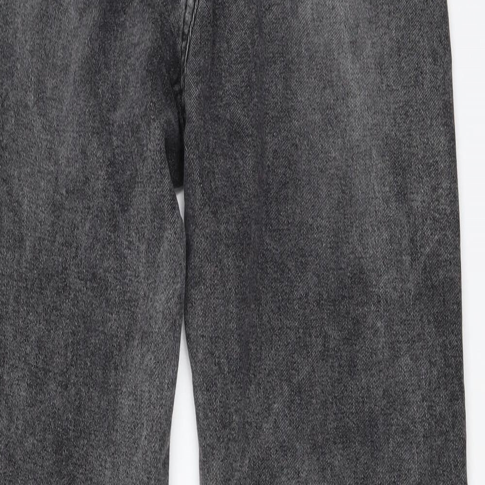 SheIn Womens Grey  Denim Straight Jeans Size S L30 in