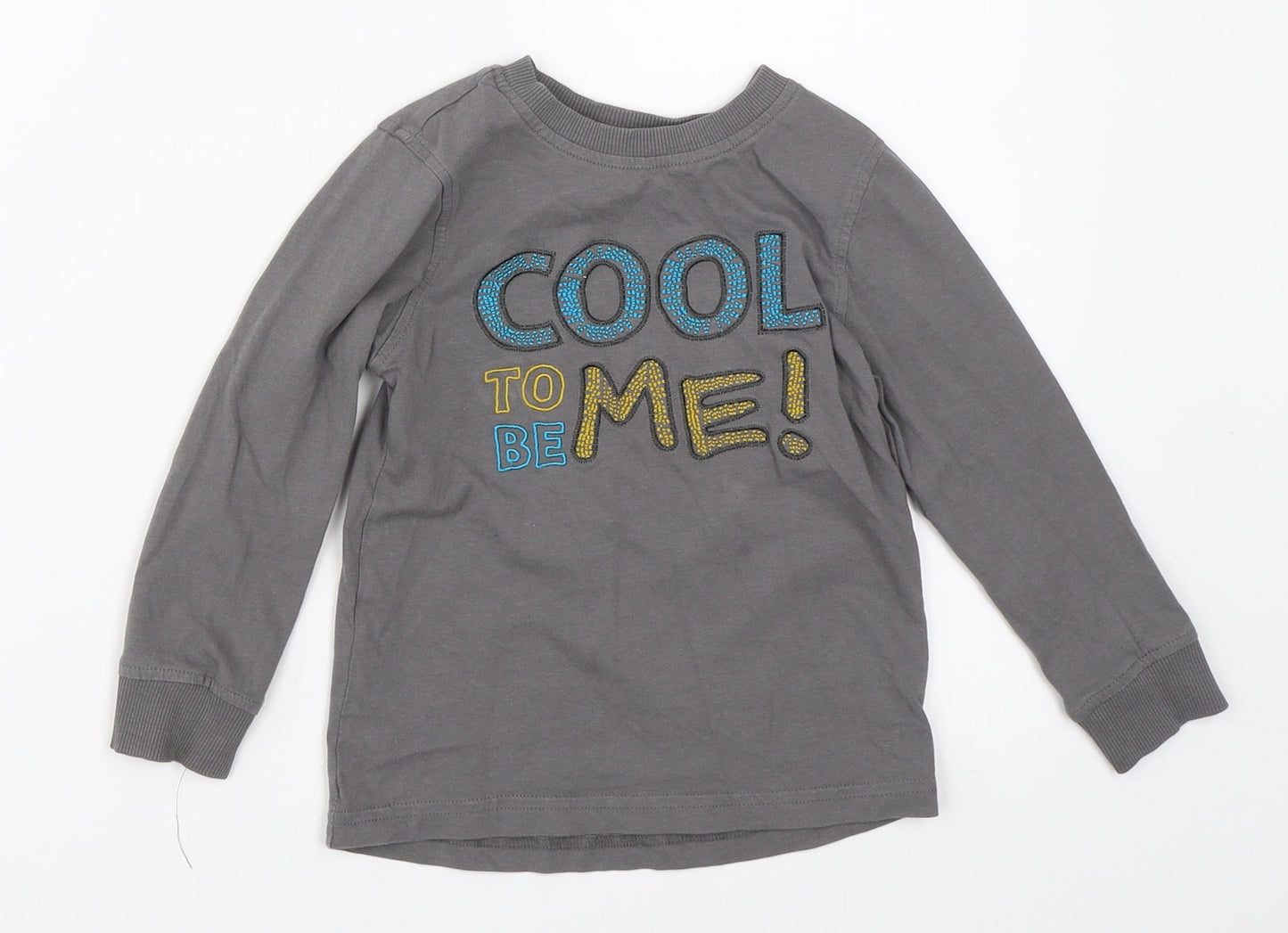 George Boys Grey   Basic T-Shirt Size 3-4 Years