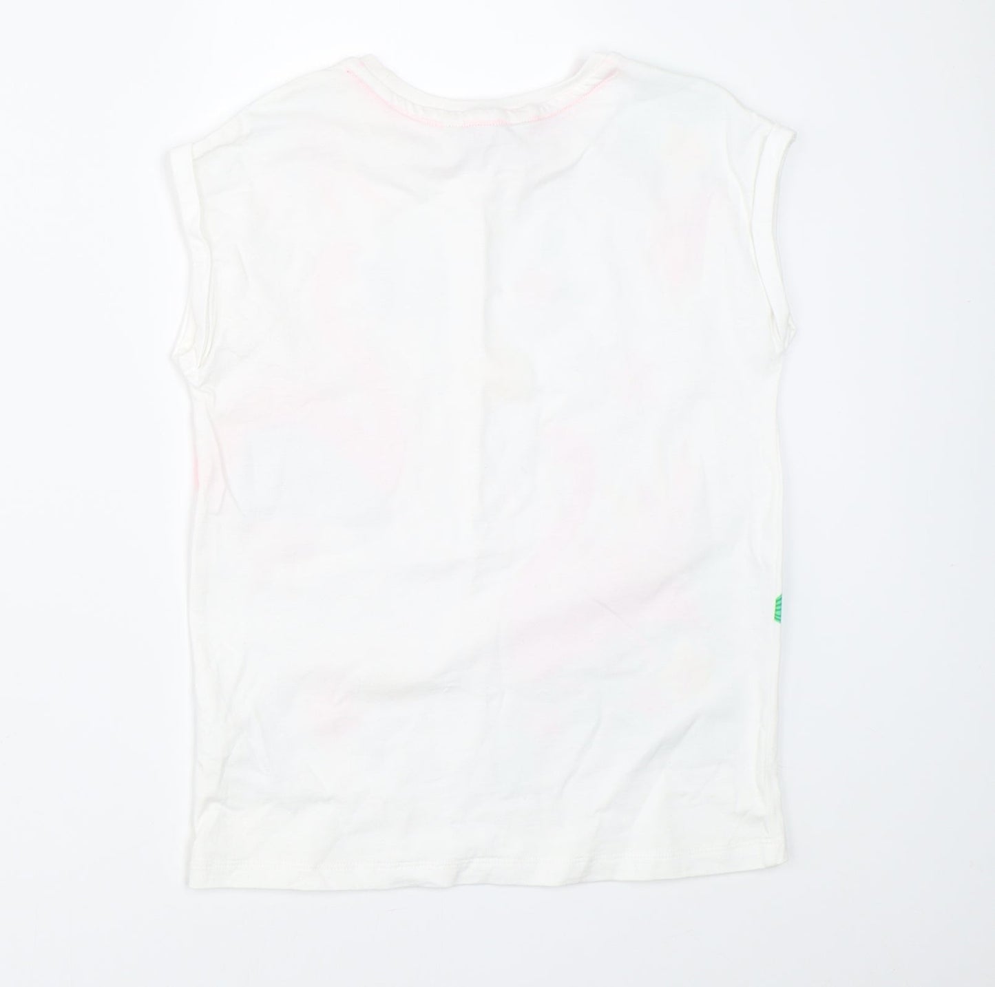 George Girls White   Basic T-Shirt Size 9-10 Years