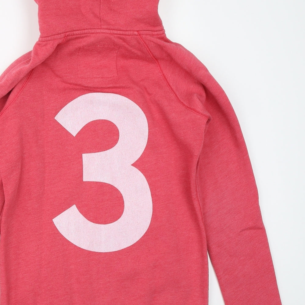 Jack Wills Womens Pink   Full Zip Hoodie Size 8