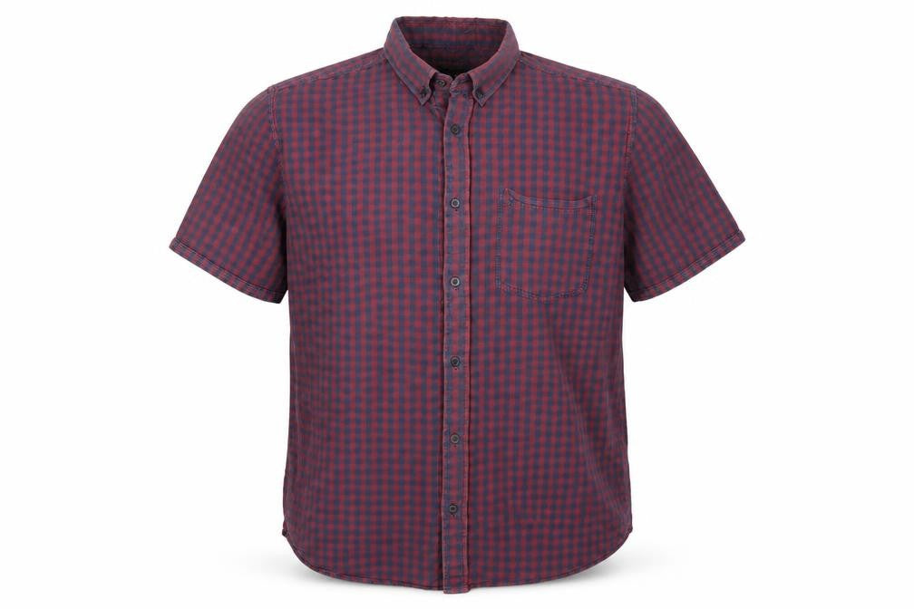 George Mens Red Check   Button-Up Size 16.5