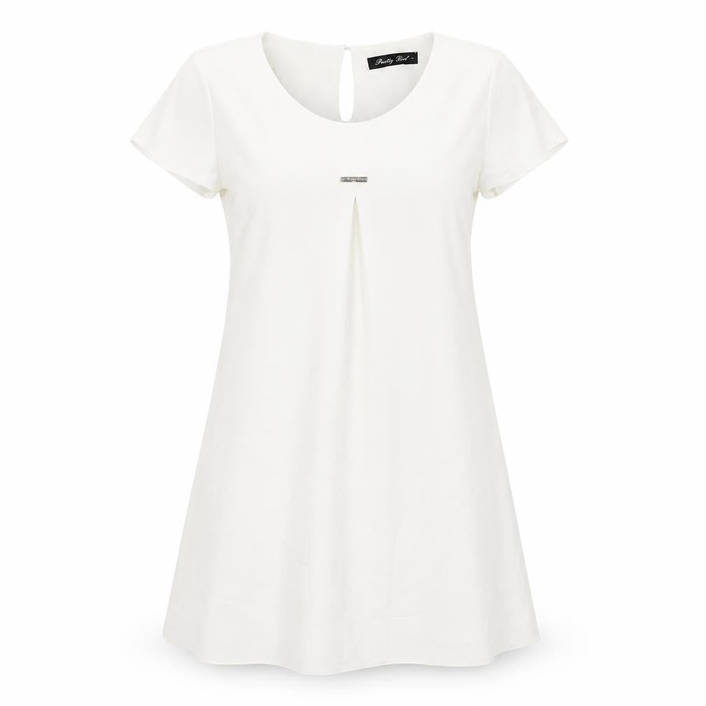 Pretty Girl Womens White  Rayon Sheath  Size L