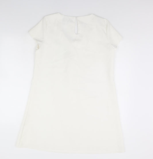 Pretty Girl Womens White  Rayon Sheath  Size L