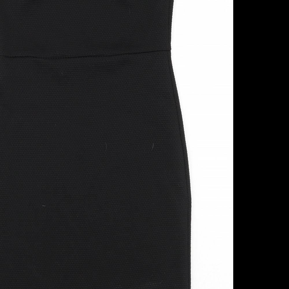 PRETTYLITTLETHING Womens Black  Rayon A-Line  Size 12