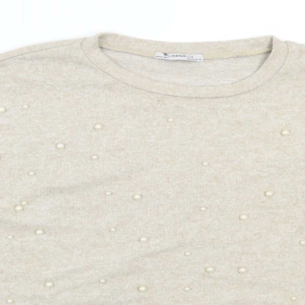 Zara Womens Beige   Pullover Jumper Size S