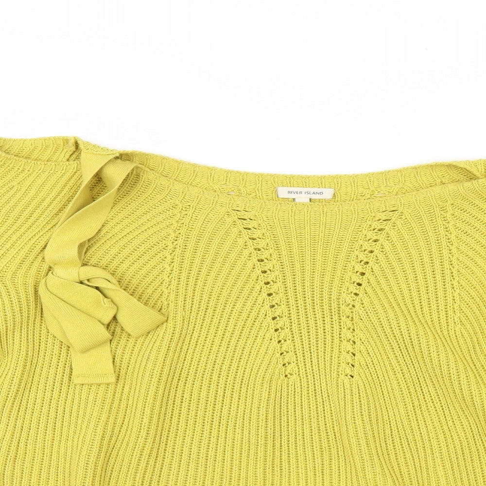 River Island Womens Green   Pullover Jumper Size 10