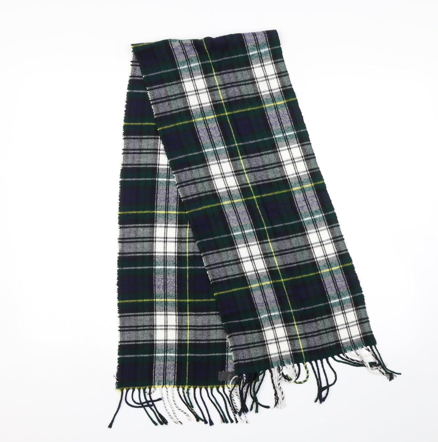 Preworn Unisex Green Plaid   Scarf
