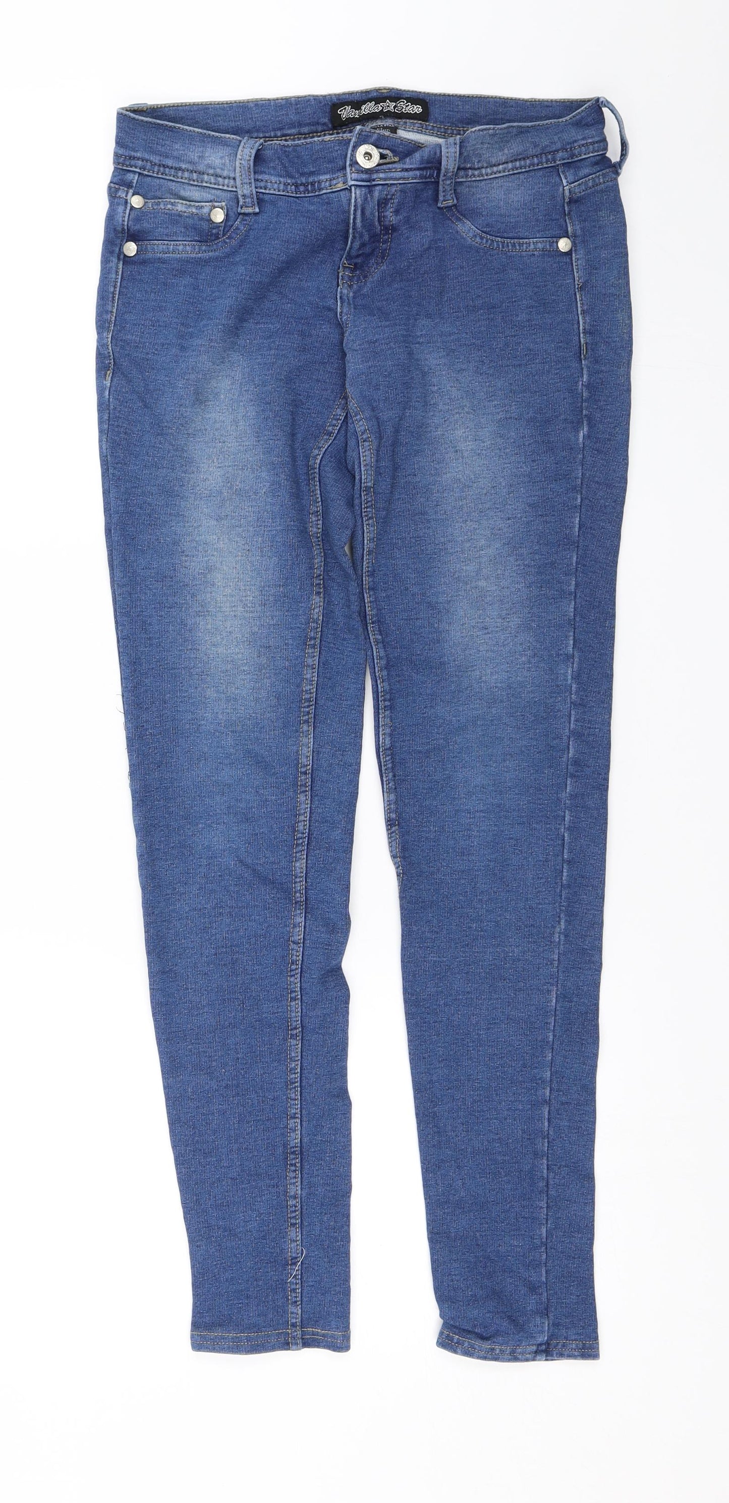 Vanilla Star Womens Blue  Denim Skinny Jeans Size 26 in L26 in